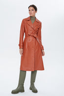 Beyonce Women's Brown Leather Coat | Derimod