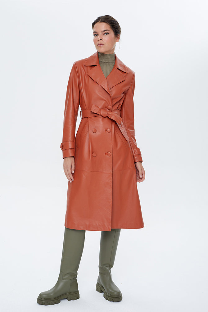 Beyonce Women's Brown Leather Coat