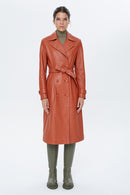 Beyonce Women's Brown Leather Coat | Derimod
