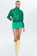 Flora Women's Leather Jacket | Derimod