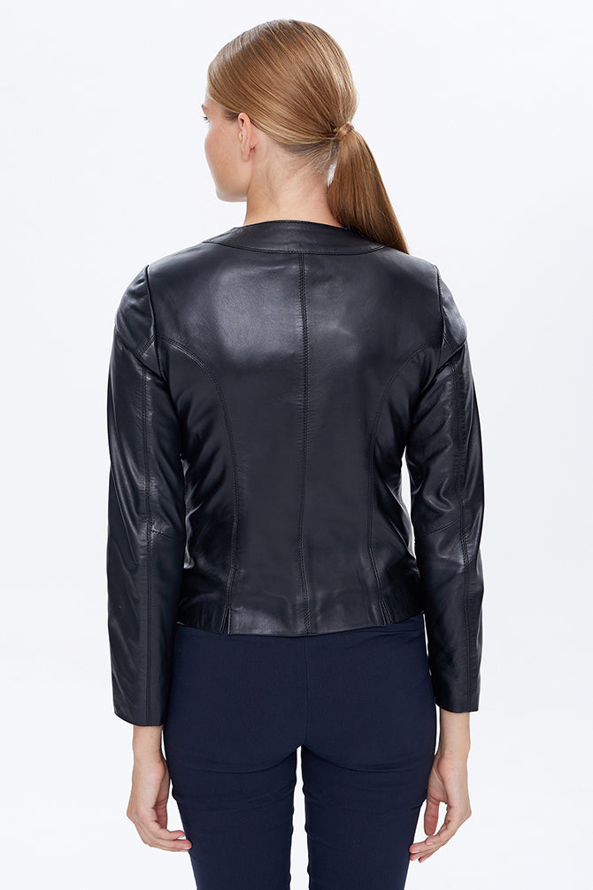 Helen Women's Black Leather Jacket
