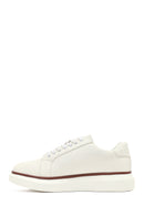 Men's White Lace-Up Thick-Soled Sneaker | Derimod