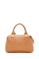 Women's Camel Long Strap Knitted Shoulder Bag | Derimod