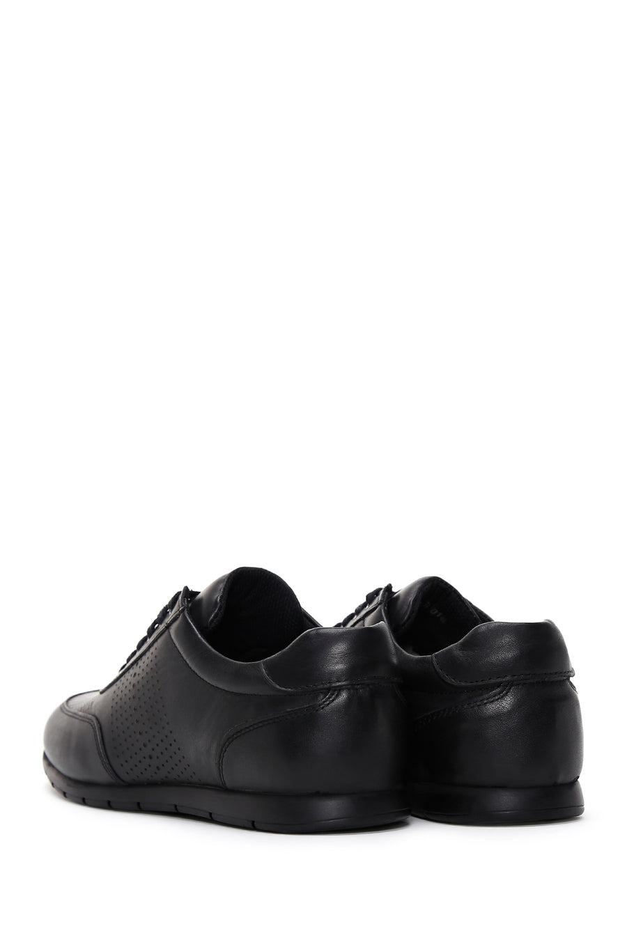 Erkek Siyah Deri Casual Sneaker