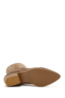 Women's Suede Leather Cowboy Boots | Derimod