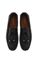 Erkek Siyah Püsküllü Deri Loafer | Derimod