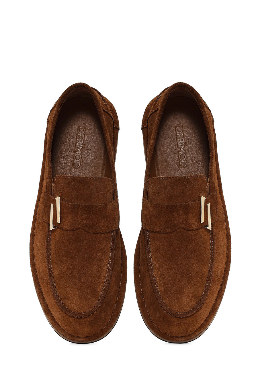 Erkek Taba Süet Deri Casual Loafer