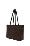 Woman Brown Printed Shoulder Bag | Derimod