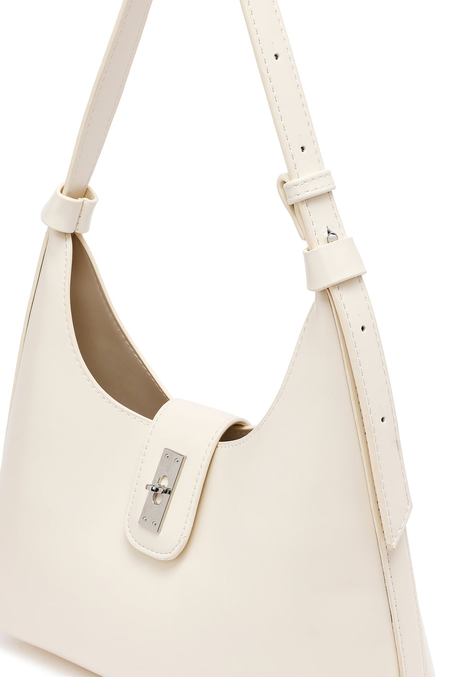 Women's Cream Classic Shoulder Bag