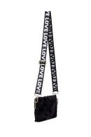 Women's Black Plush Portfolio Bag | Derimod