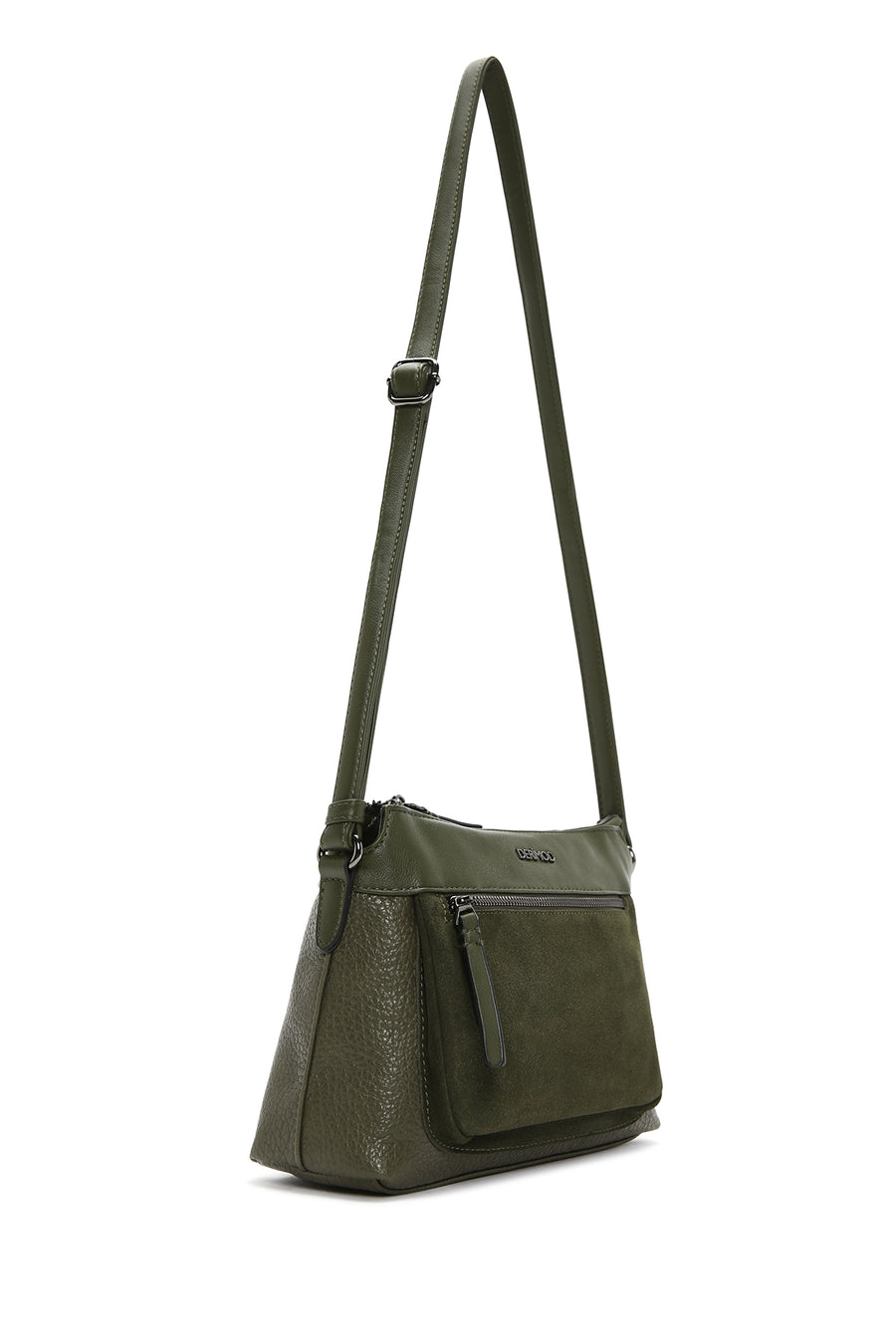 Women's Khaki Long Strap Crossbody Bag