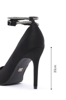 Women's Black Ankle Strap Stiletto Heel | Derimod