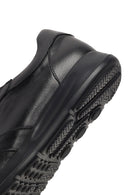 Men's Black Lace-Up Leather Sneaker | Derimod