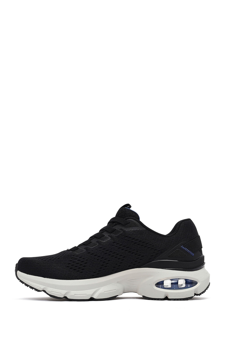 Skechers Men Black Skech - Air Ventura Lace-Up Thick-Soled Fabric Sneaker
