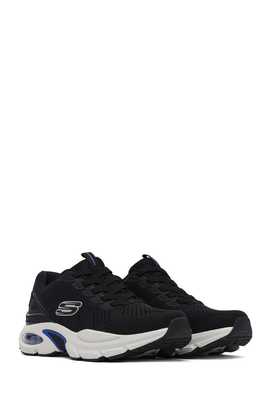 Skechers Men Black Skech - Air Ventura Lace-Up Thick-Soled Fabric Sneaker