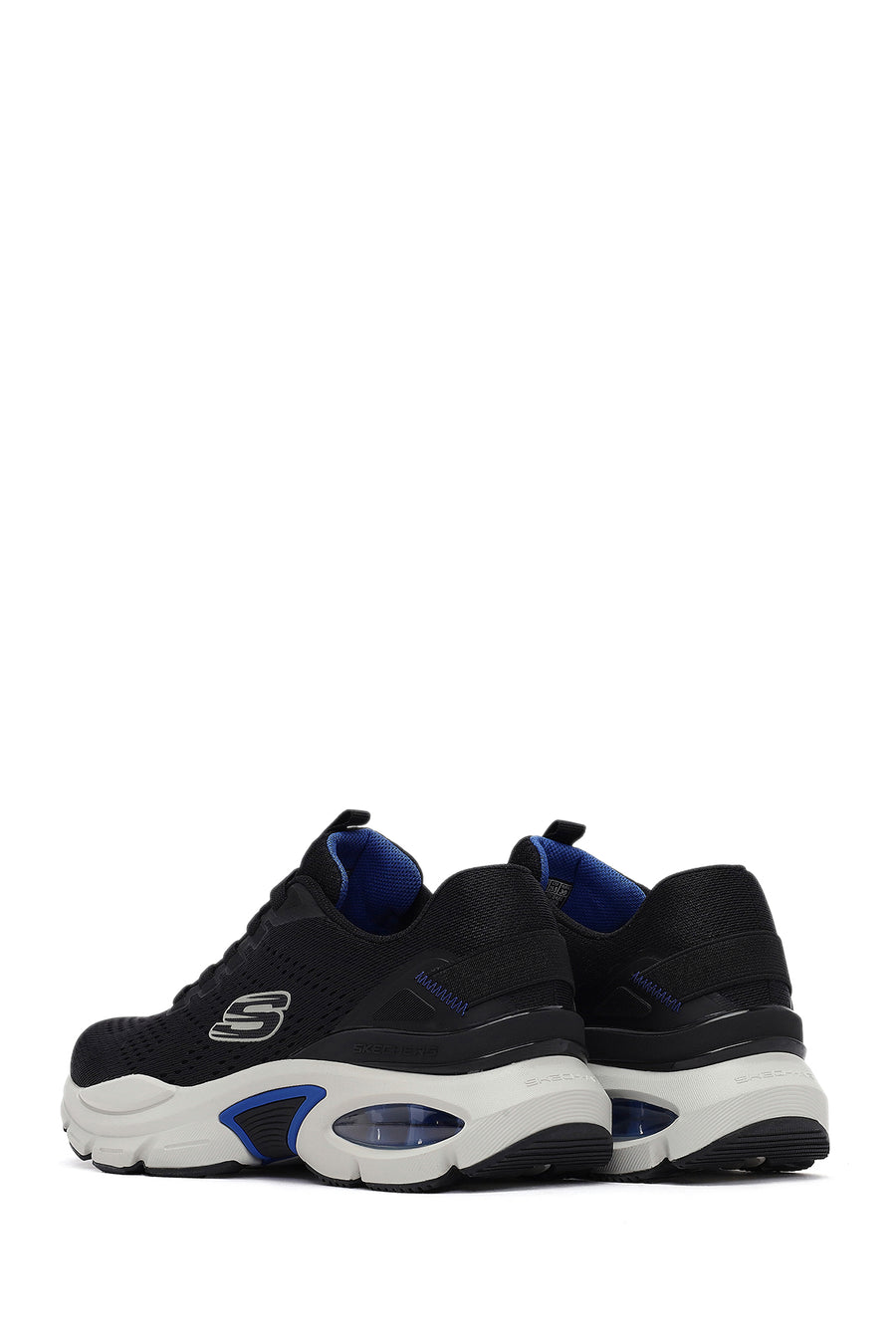 Skechers Men Black Skech - Air Ventura Lace-Up Thick-Soled Fabric Sneaker