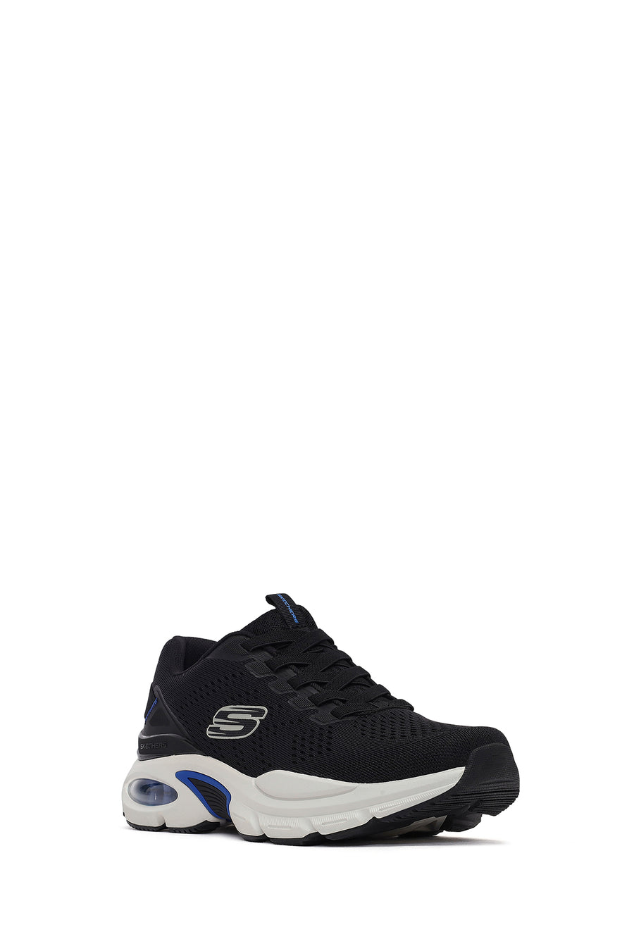 Skechers Men Black Skech - Air Ventura Lace-Up Thick-Soled Fabric Sneaker