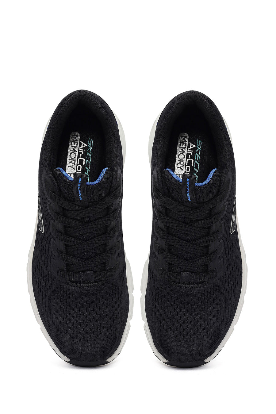Skechers Men Black Skech - Air Ventura Lace-Up Thick-Soled Fabric Sneaker
