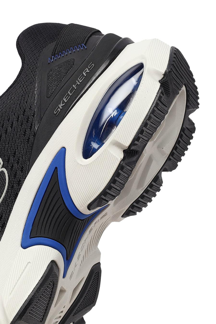 Skechers Men Black Skech - Air Ventura Lace-Up Thick-Soled Fabric Sneaker