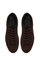 Male Brown Lace-Up Suede Leather Sneaker | Derimod