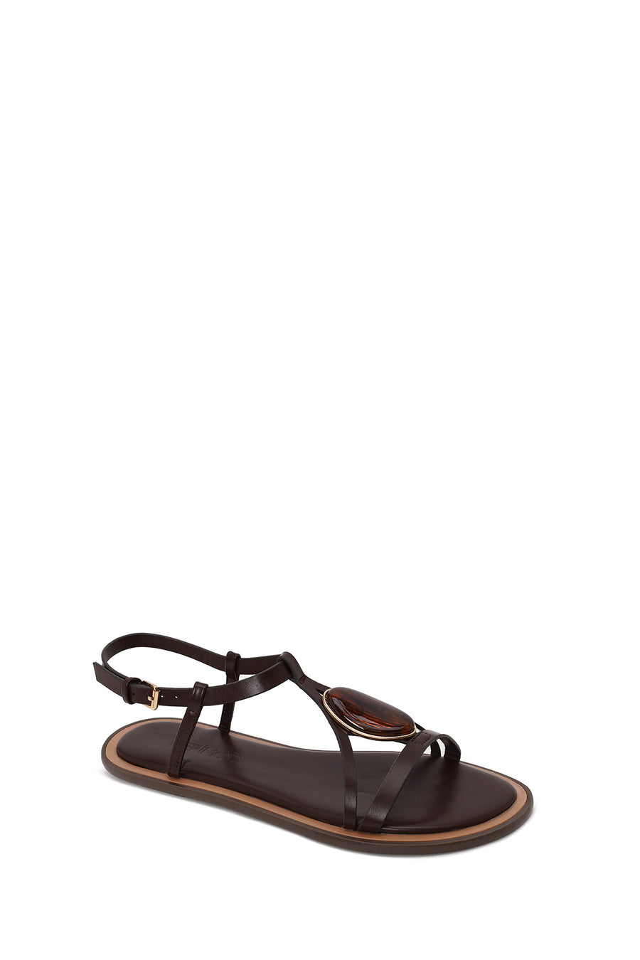 Woman Brown Stone-Embellished Sandal