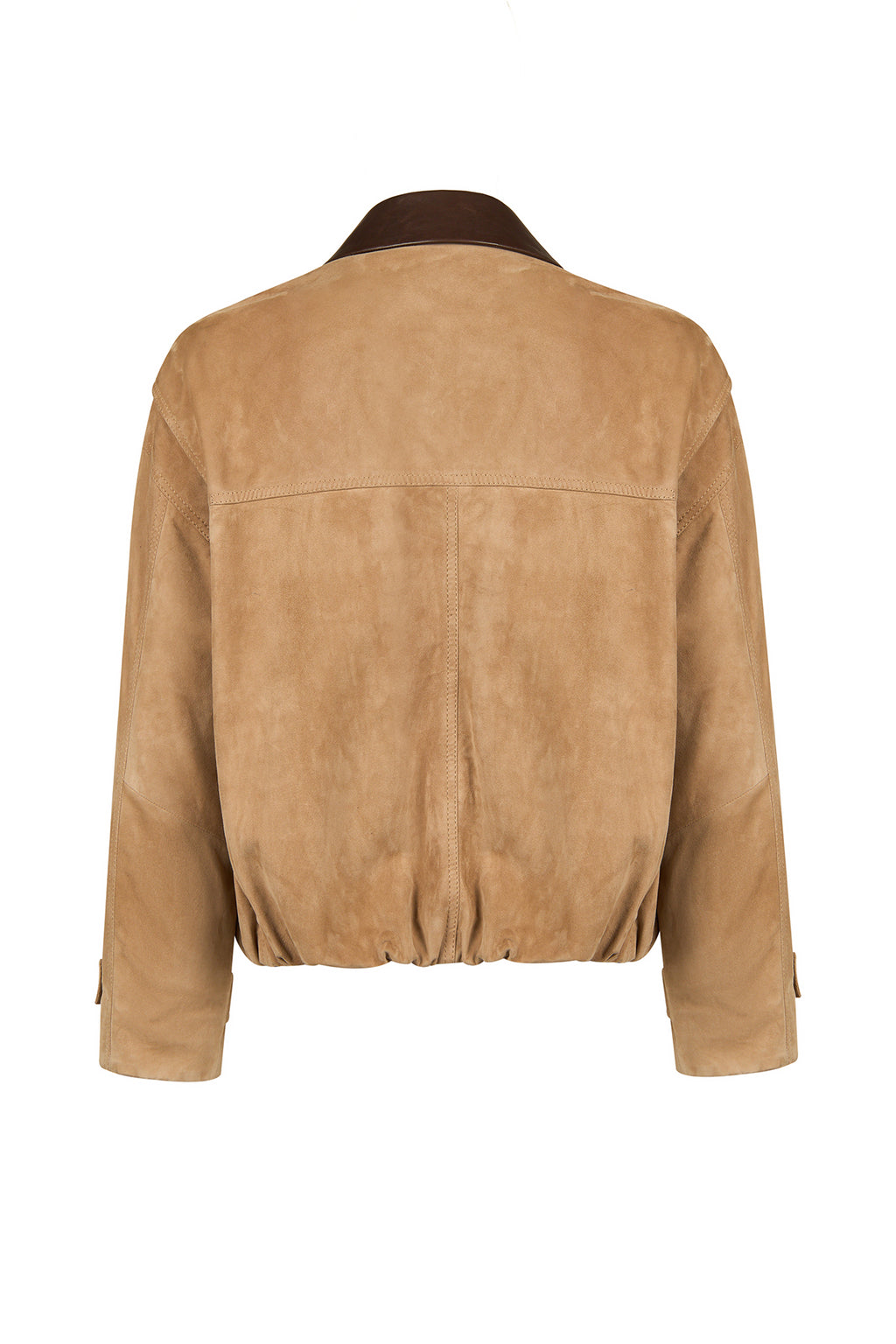 Bolivia Kadın Bej Kısa Oversize Süet Deri Ceket