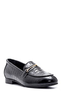 Women's Leather Crocodile Buckle Loafer | Derimod