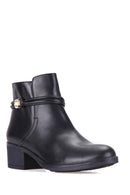 Women's Leather Boots with Buckle | Derimod
