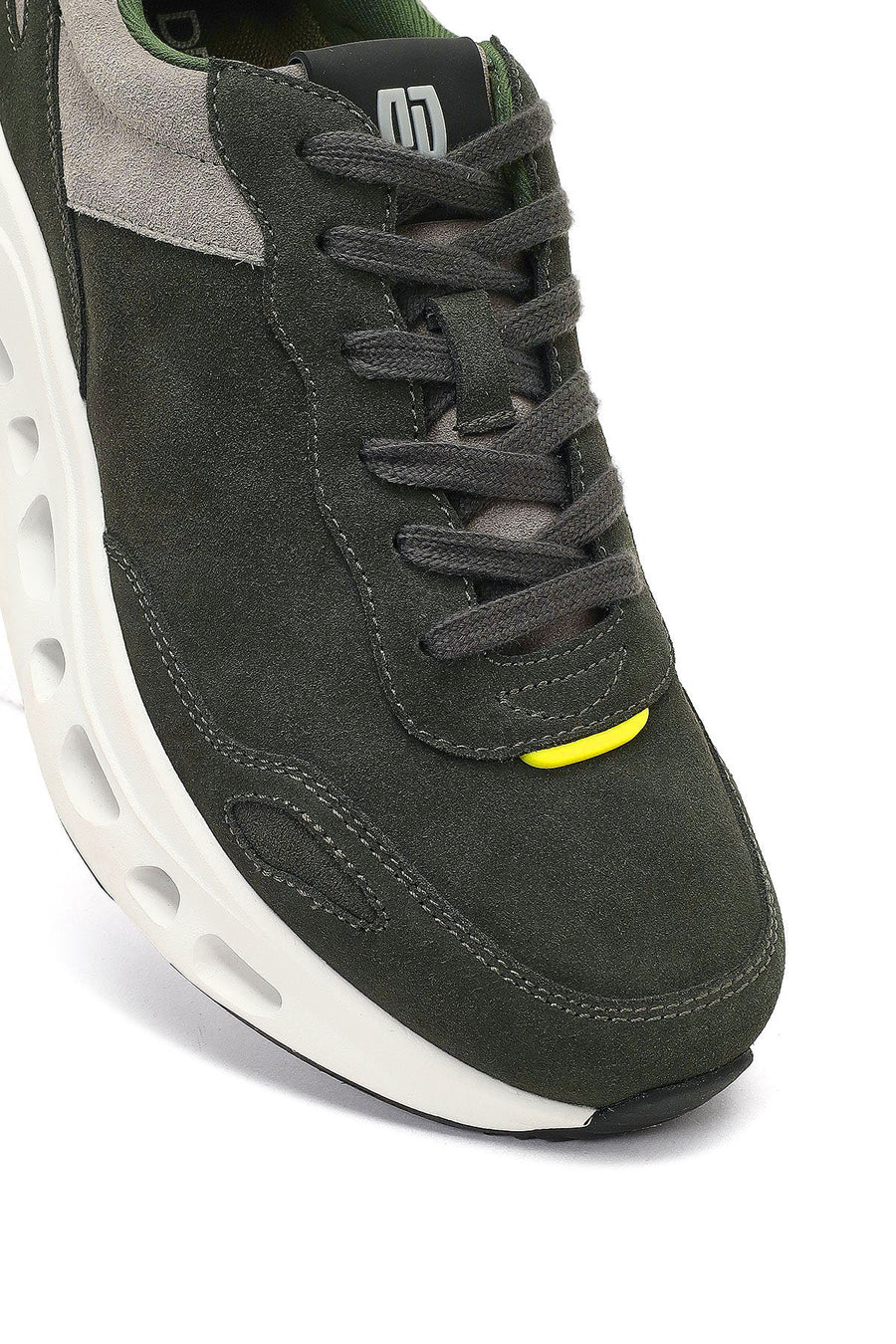 Derimod Studio Men's Dark Green Lace-Up Thick-Soled Sneaker