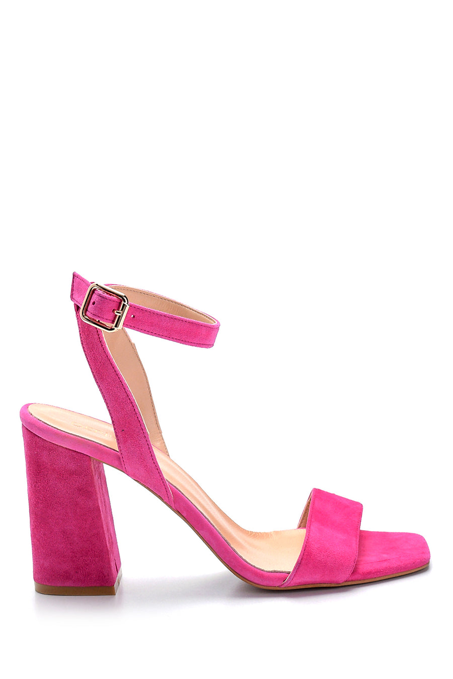 Women's Suede High Heel Sandals 21SFD160910 | Derimod