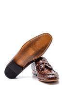 Men's Leather Knit Pattern Loafer | Derimod