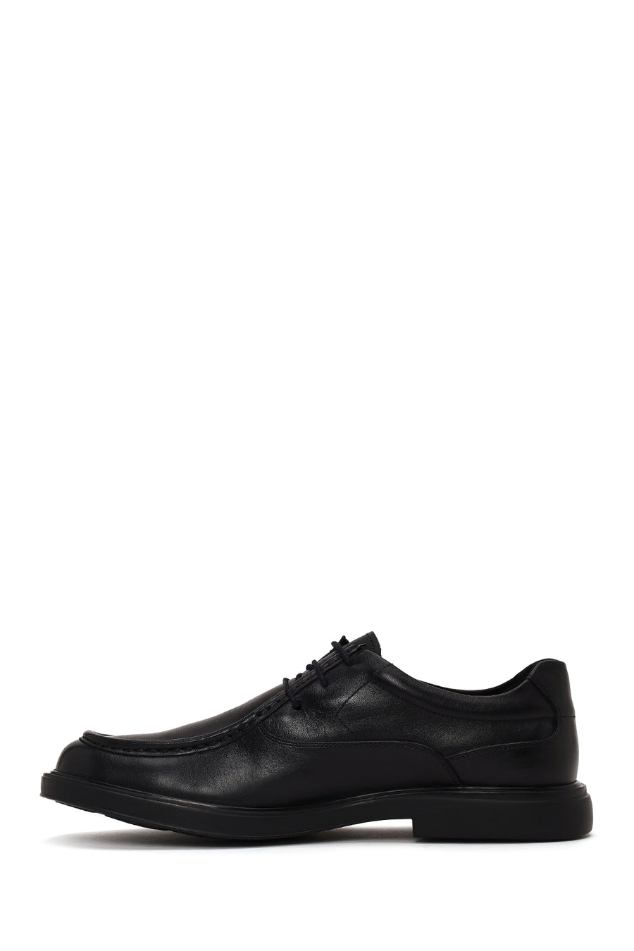 Male Black Lace-Up Leather Casual Shoes
