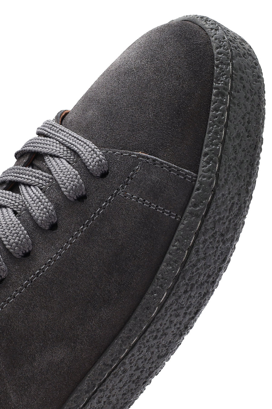 Erkek Gri Bağcıklı Süet Deri Sneaker