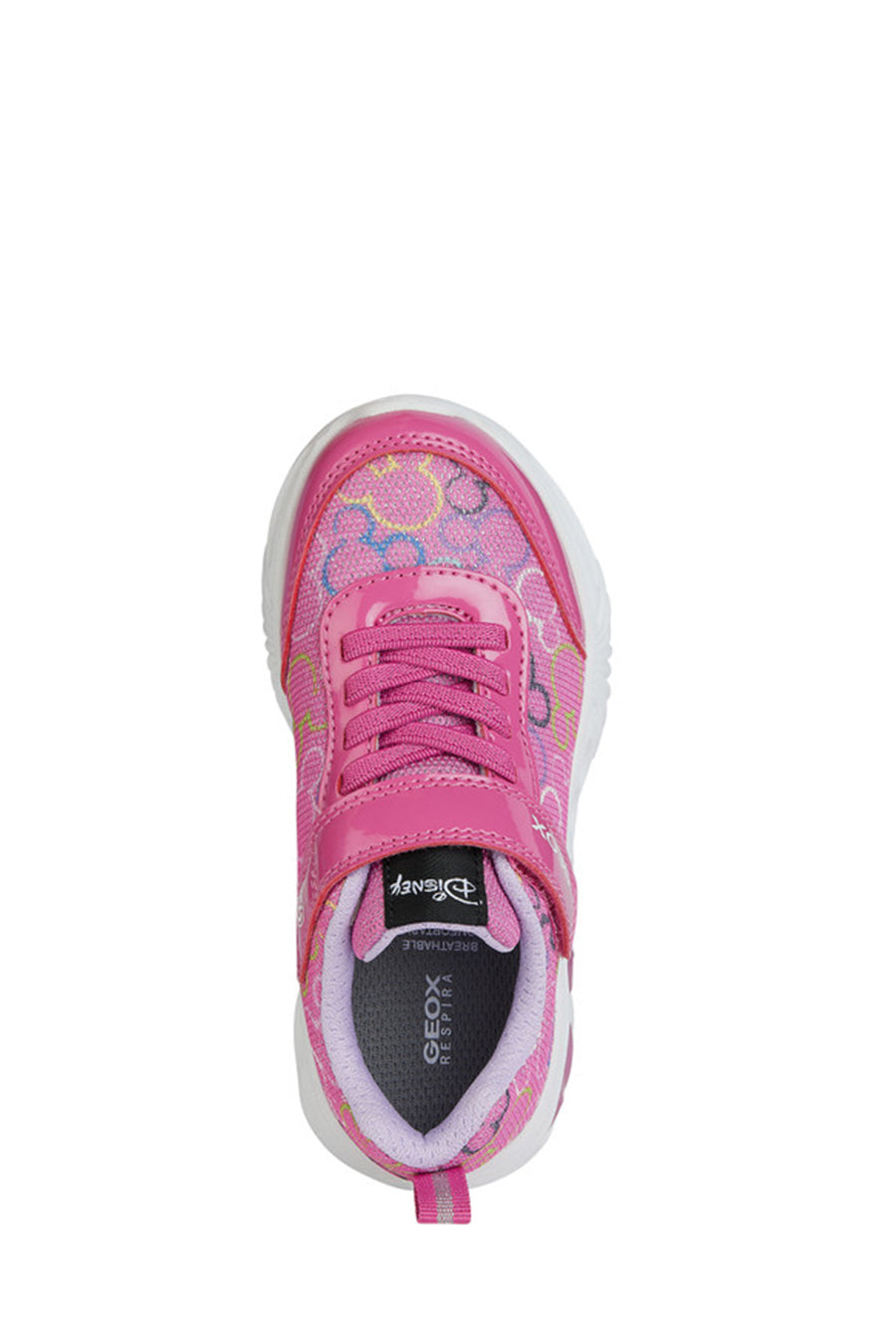Geox Girls Fuchsia Assister Banded Fabric Sneakers