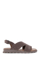 Women's Mink Suede Leather Sandals | Derimod
