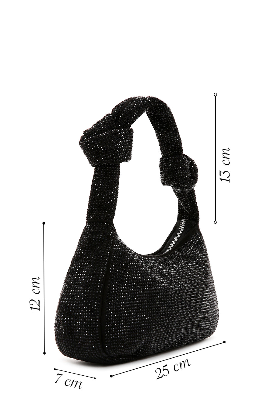 Women's Black Stone Handbag