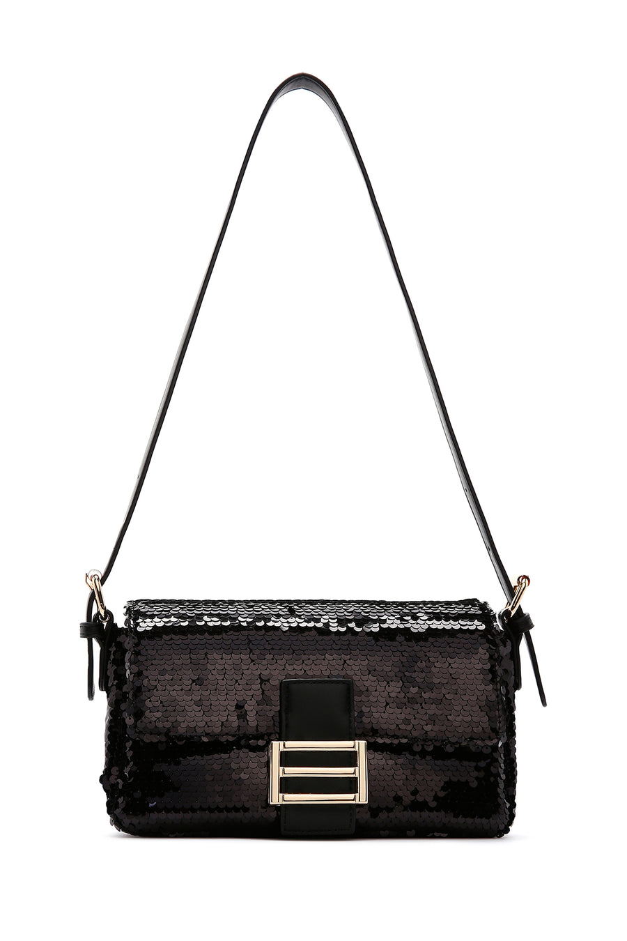 Women's Black Sequin Shoulder Bag