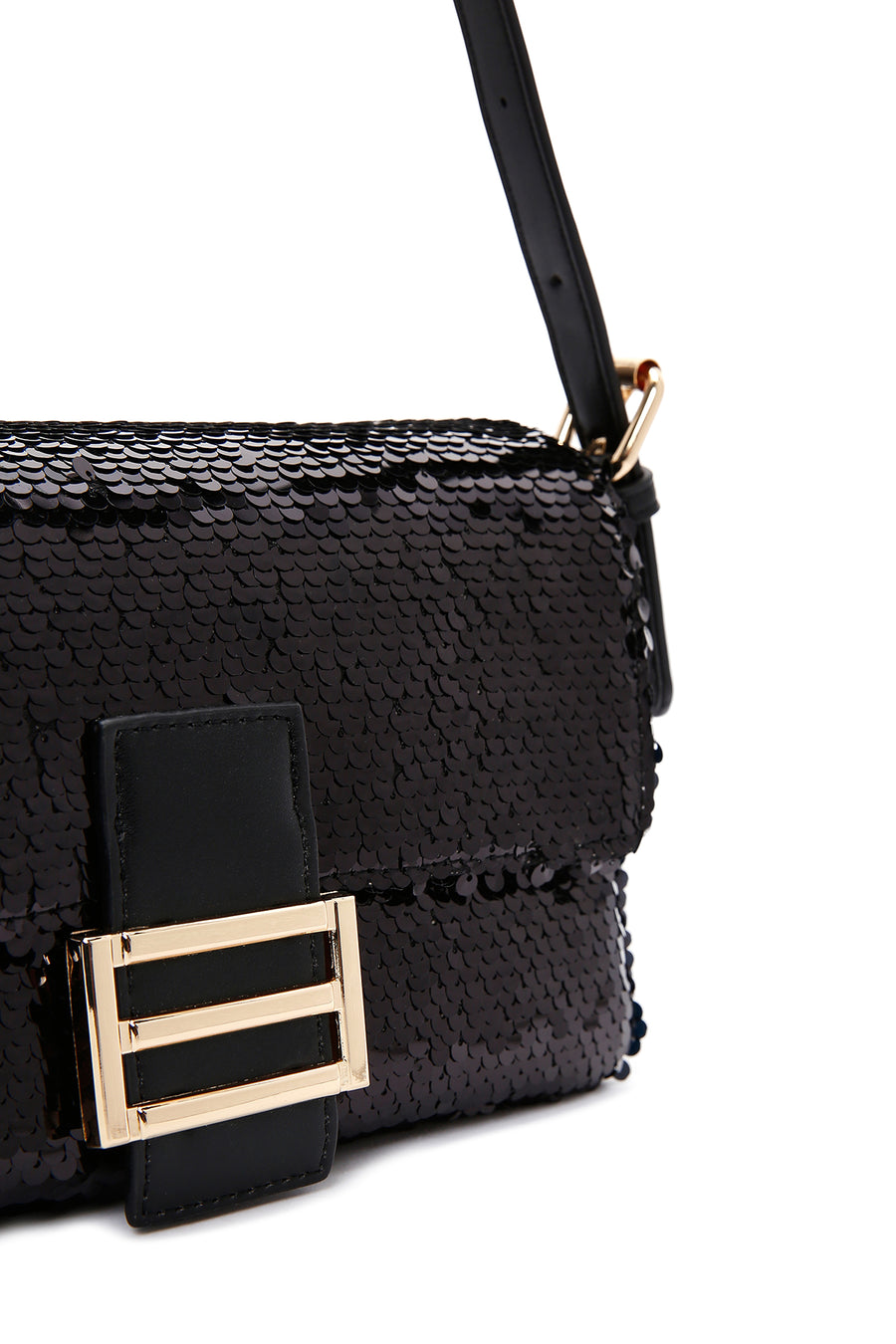 Women's Black Sequin Shoulder Bag