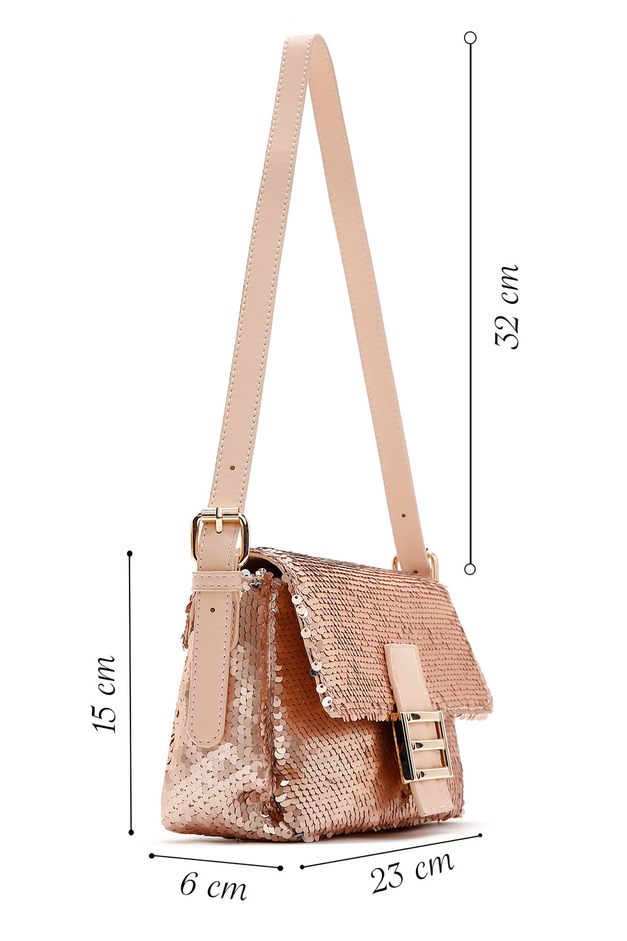 Women's Pink Sequin Shoulder Bag