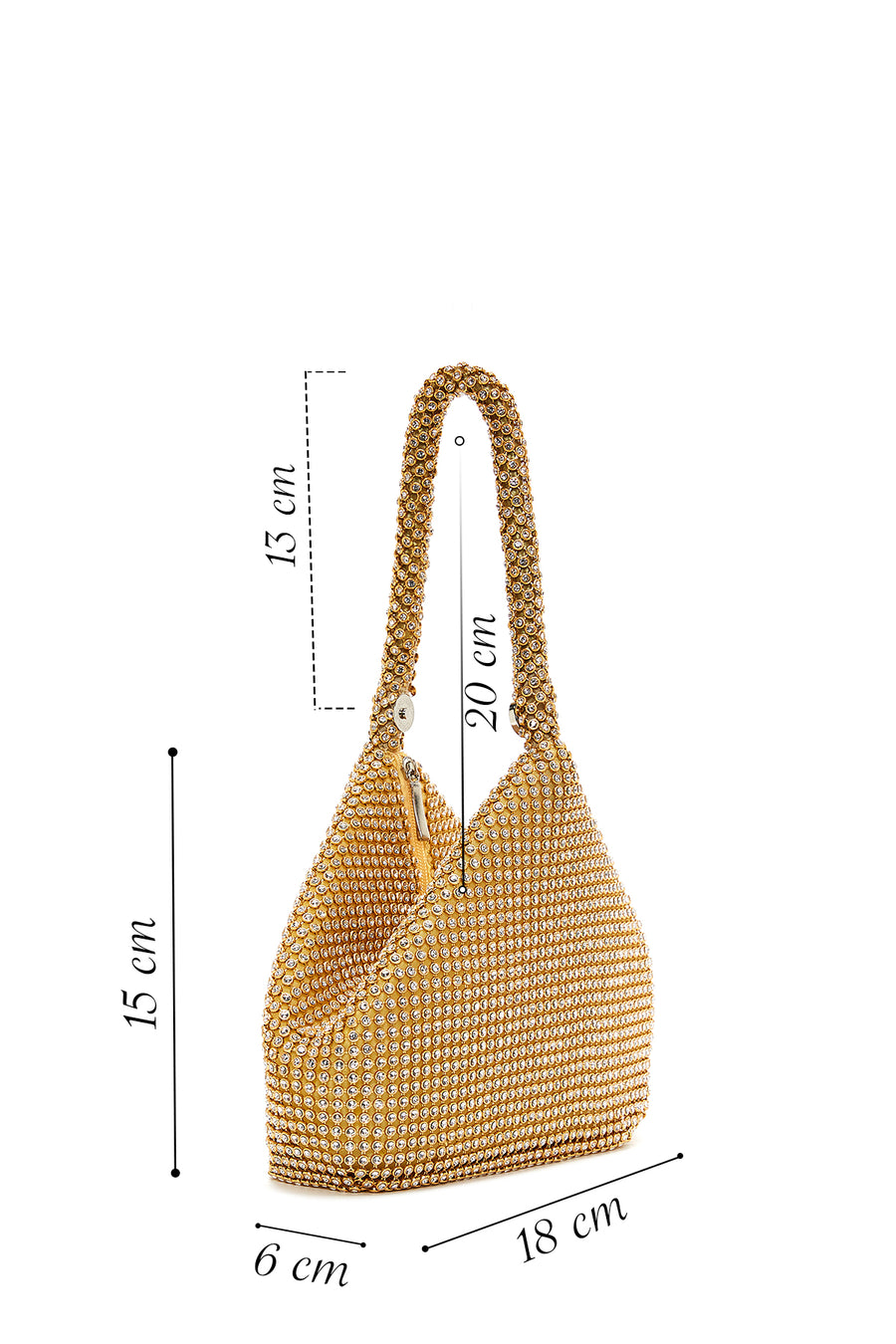 Women's Gold Stone Handbag