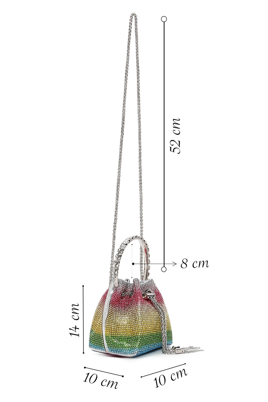 Women's Multicolored Stone Handbag