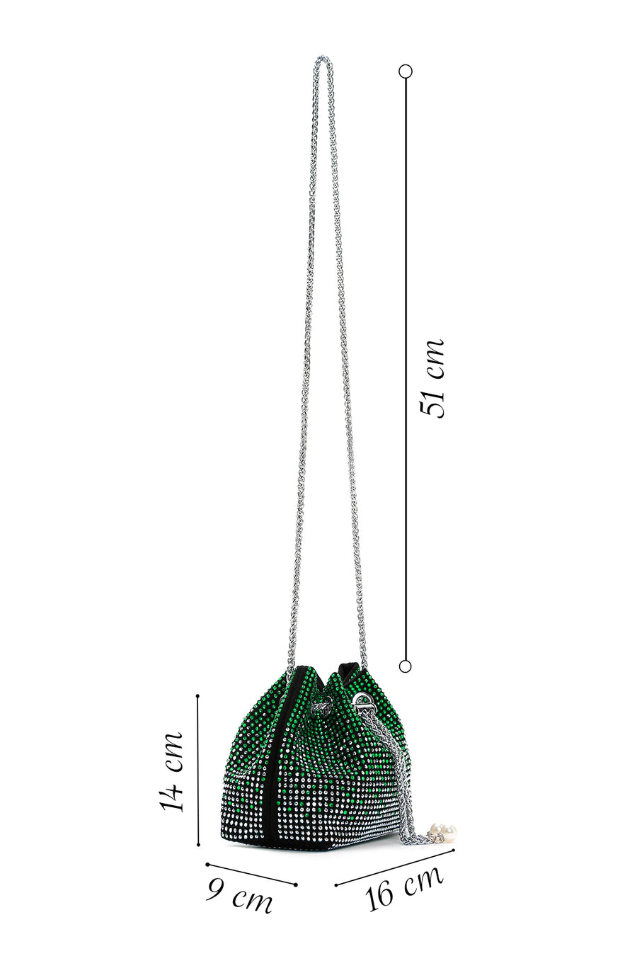 Women's Green Stone Handbag