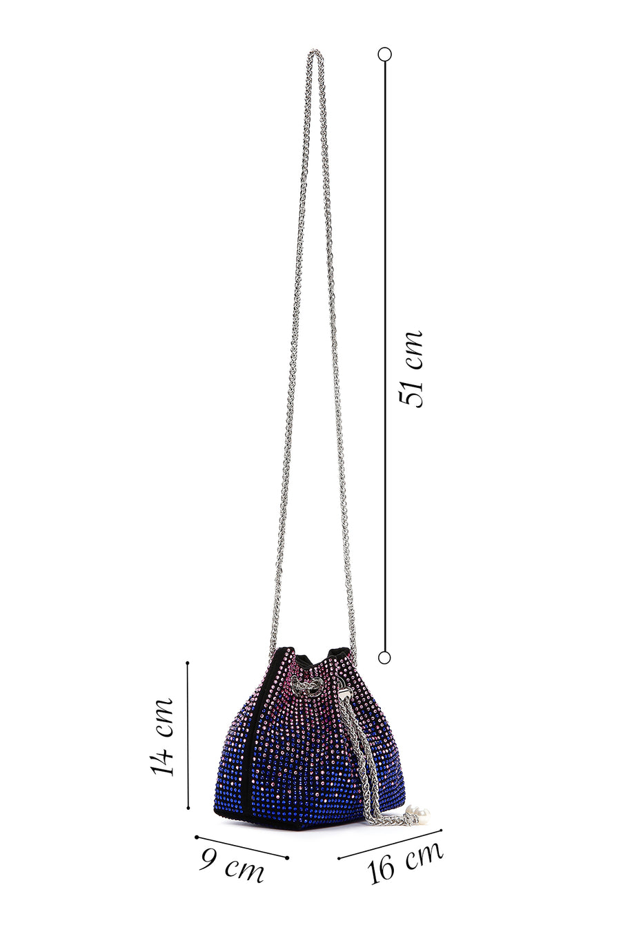 Women's Blue Stone Handbag