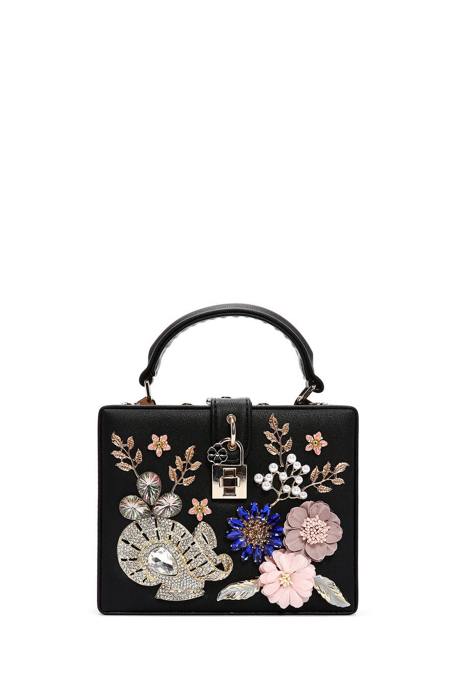 Women's Black Stone Handbag