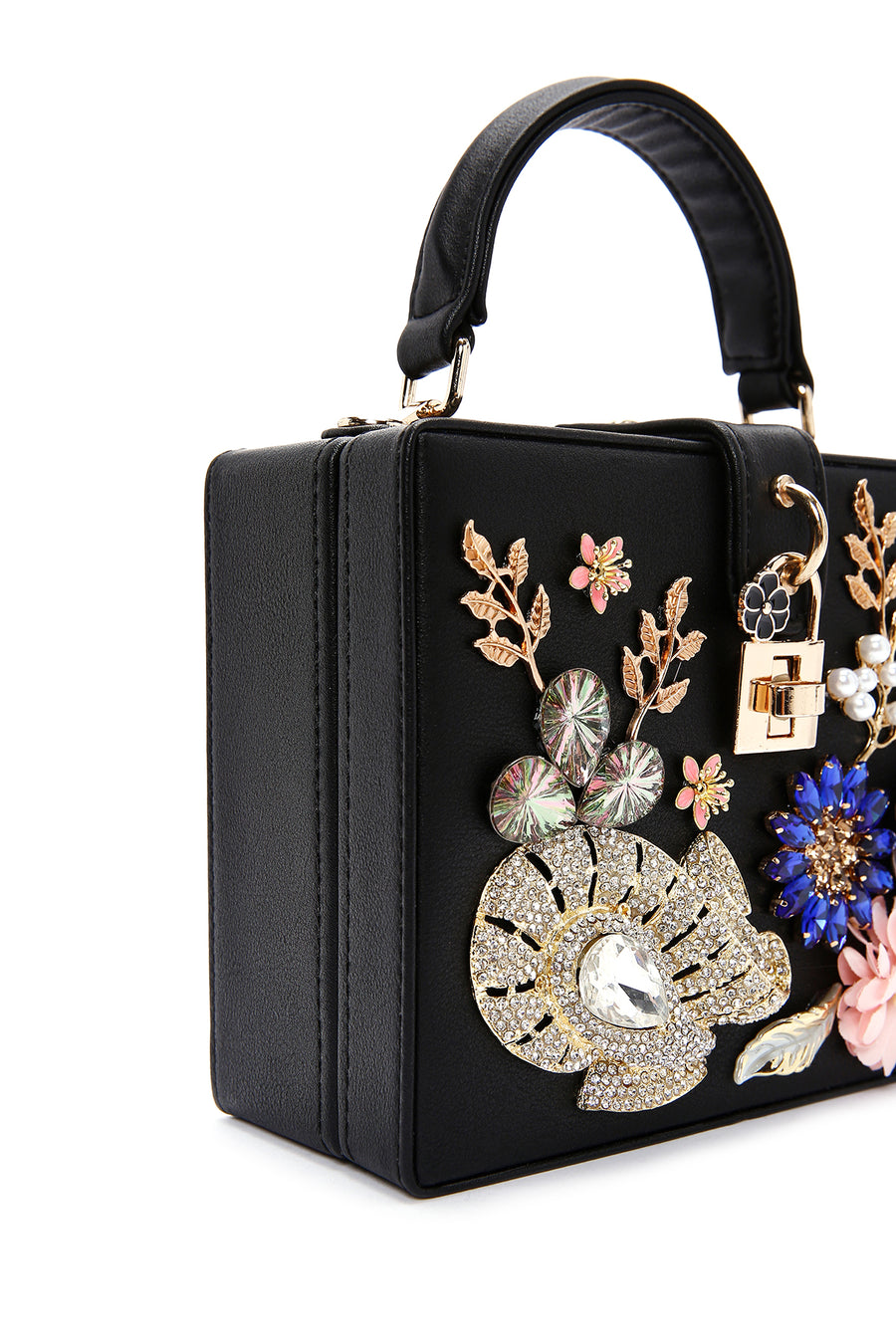 Women's Black Stone Handbag