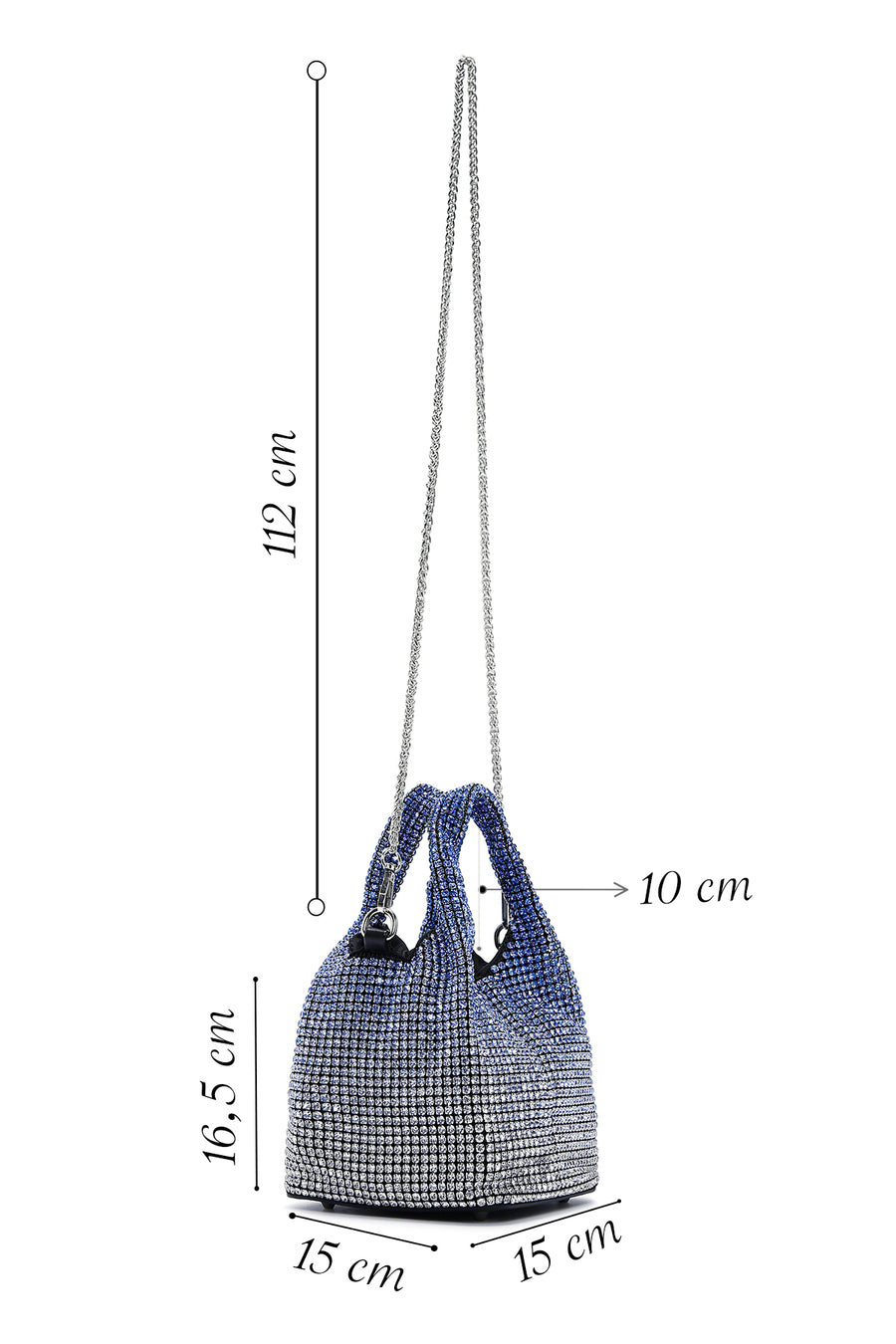 Women's Blue Stone Handbag