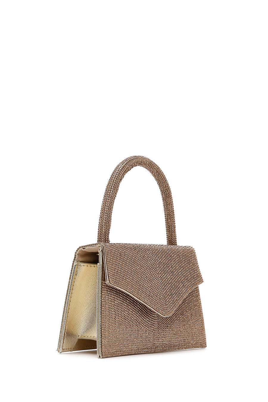 Women's Gold Fabric Clutch Bag