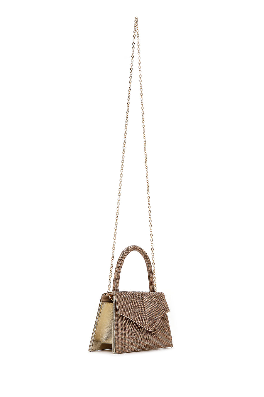 Women's Gold Fabric Clutch Bag