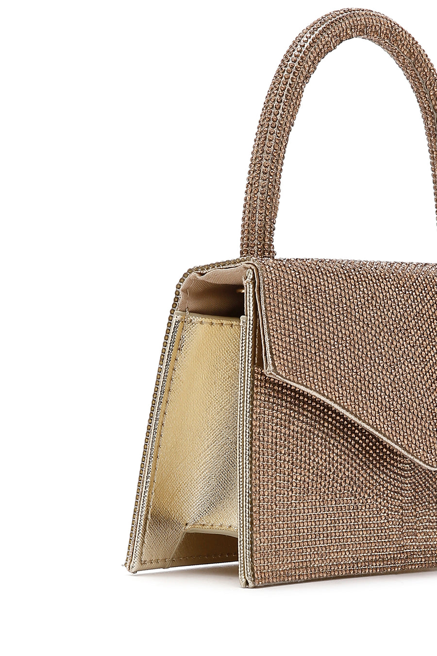 Women's Gold Fabric Clutch Bag