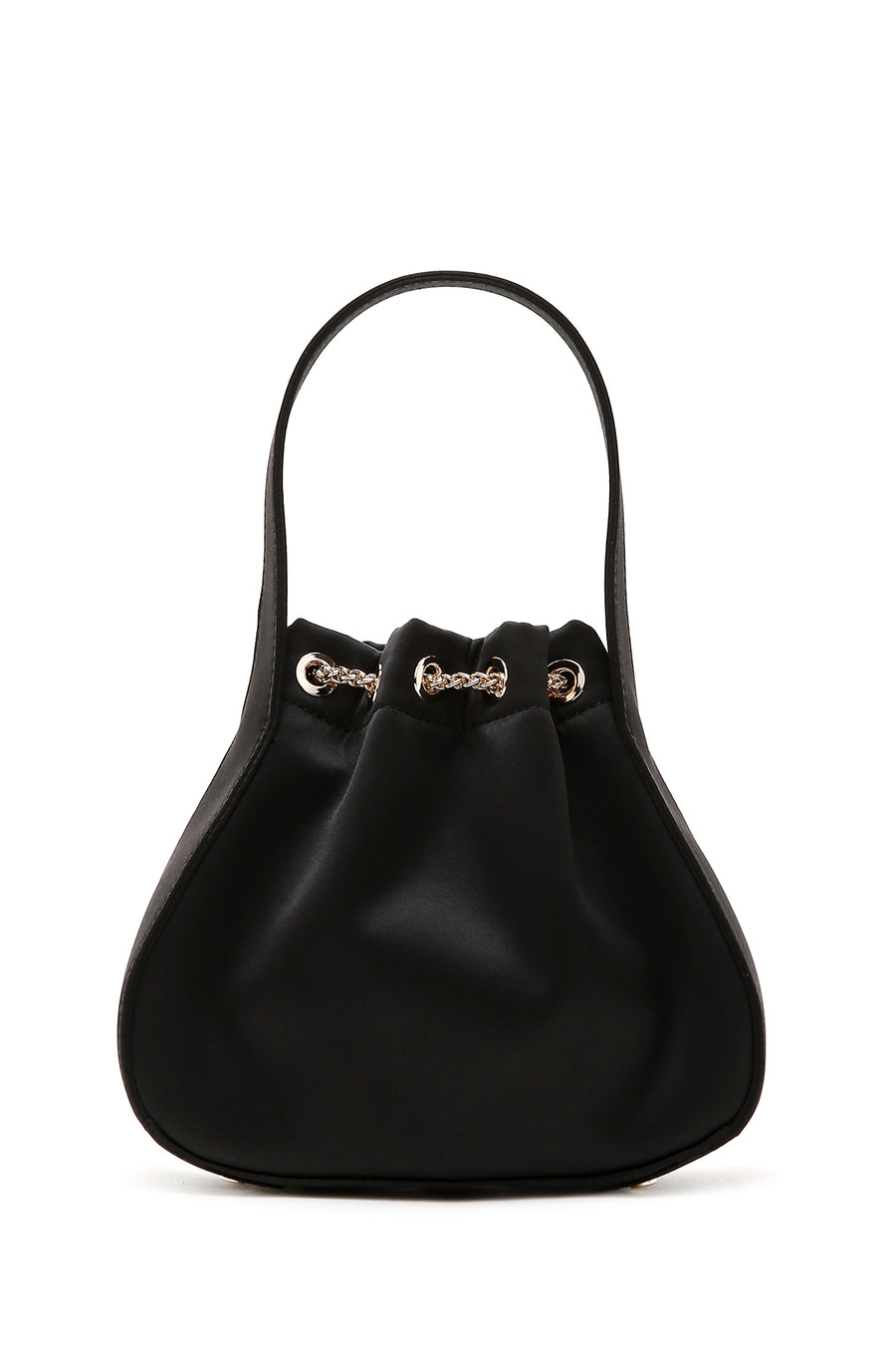 Women's Black Satin Clutch Bag